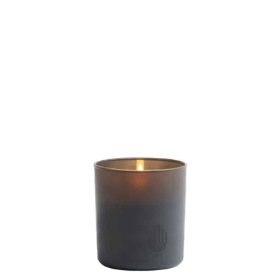 Uyuni glass candle, grey 9,2x10,2 cm
